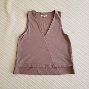 Madewell V neck purple lilac cotton tank